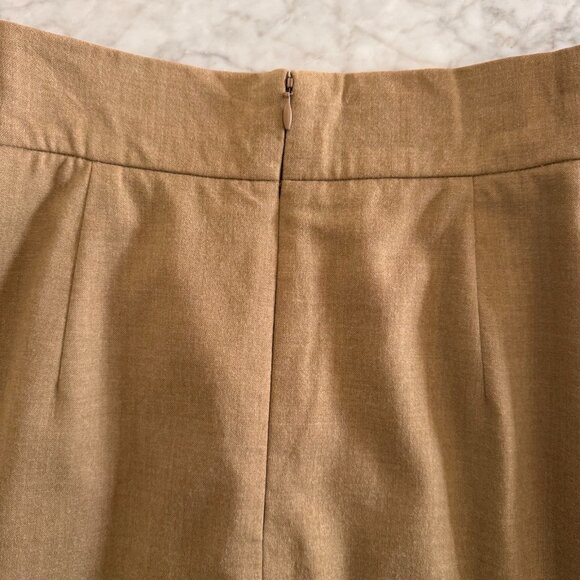 Talbots Camel Pleated Midi Skirt - Picture 4 of 6